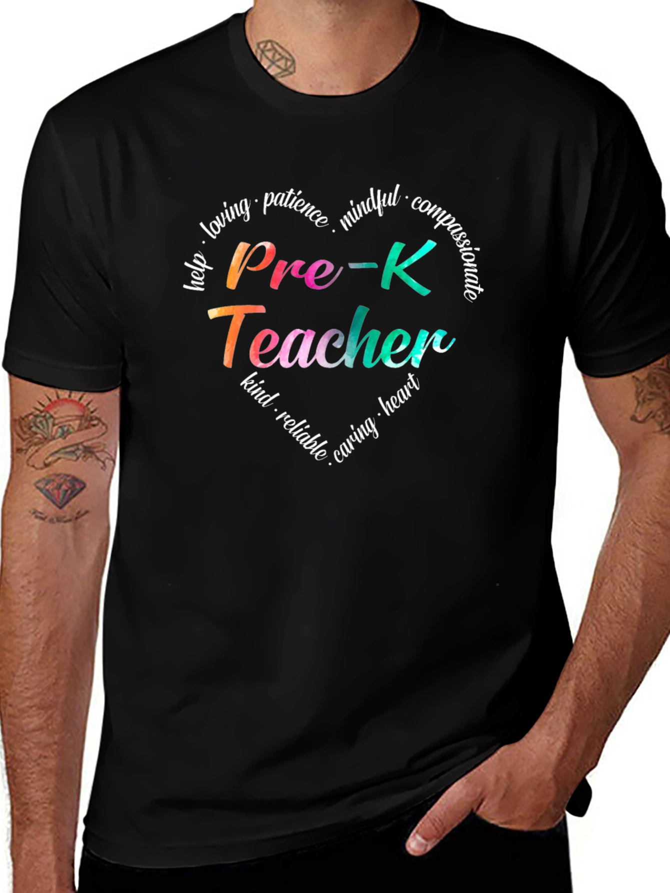 Pre-K Teacher Heart T-Shirt - Loving Kind