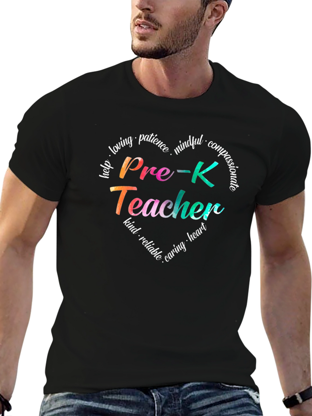 Pre-K Teacher Heart T-Shirt - Loving Kind