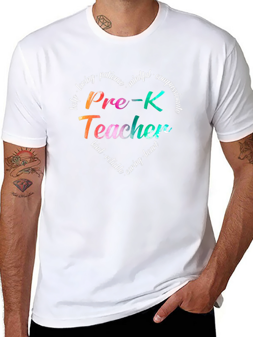 Pre-K Teacher Heart T-Shirt - Loving Kind