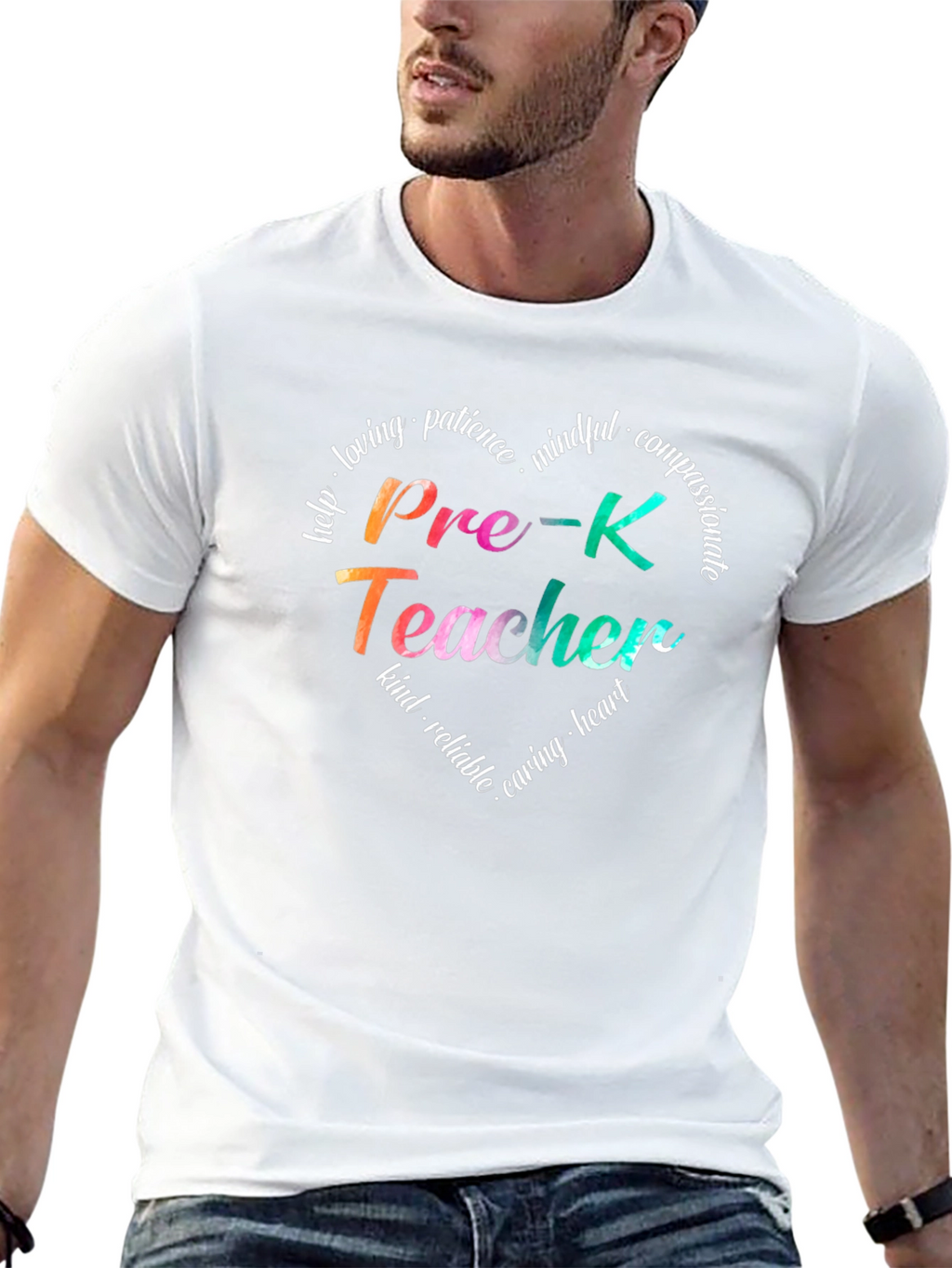 Pre-K Teacher Heart T-Shirt - Loving Kind