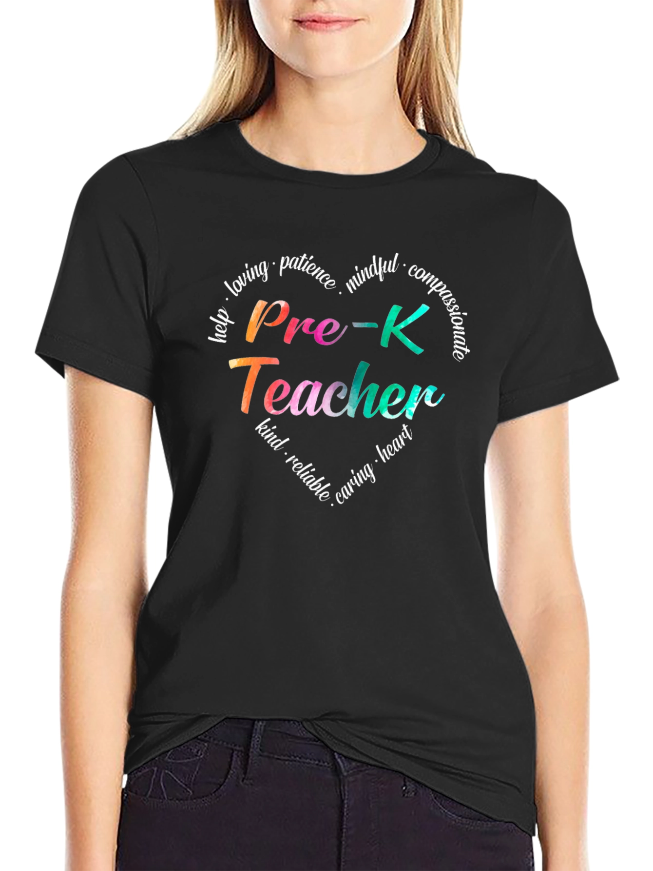Pre-K Teacher Heart T-Shirt - Loving Kind