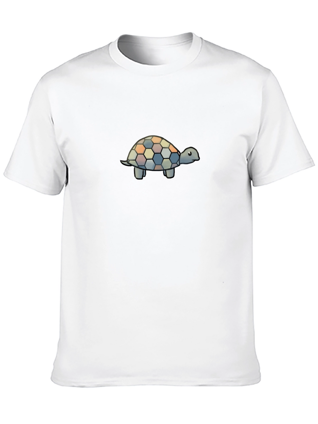 Turtle Patterned Mens Black T-Shirt
