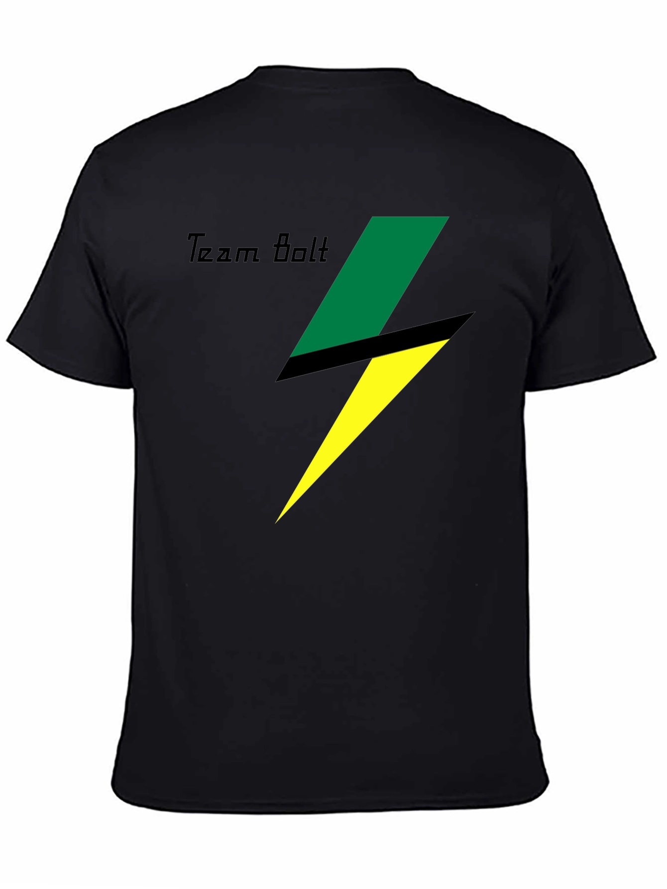 Team Bolt Graphic Tee - Black Cotton T-Shirt