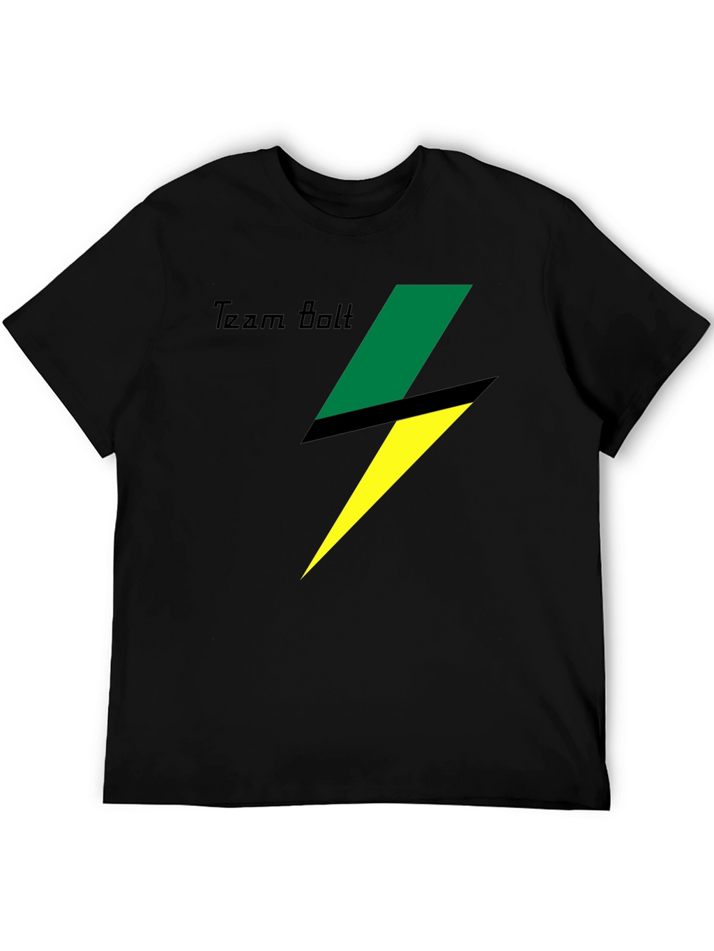 Team Bolt Graphic Tee - Black Cotton T-Shirt