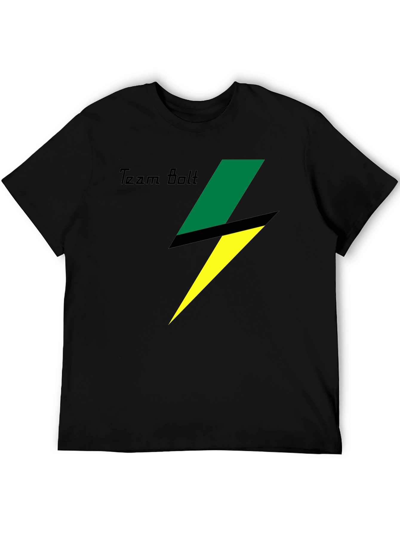 Team Bolt Graphic Tee - Black Cotton T-Shirt