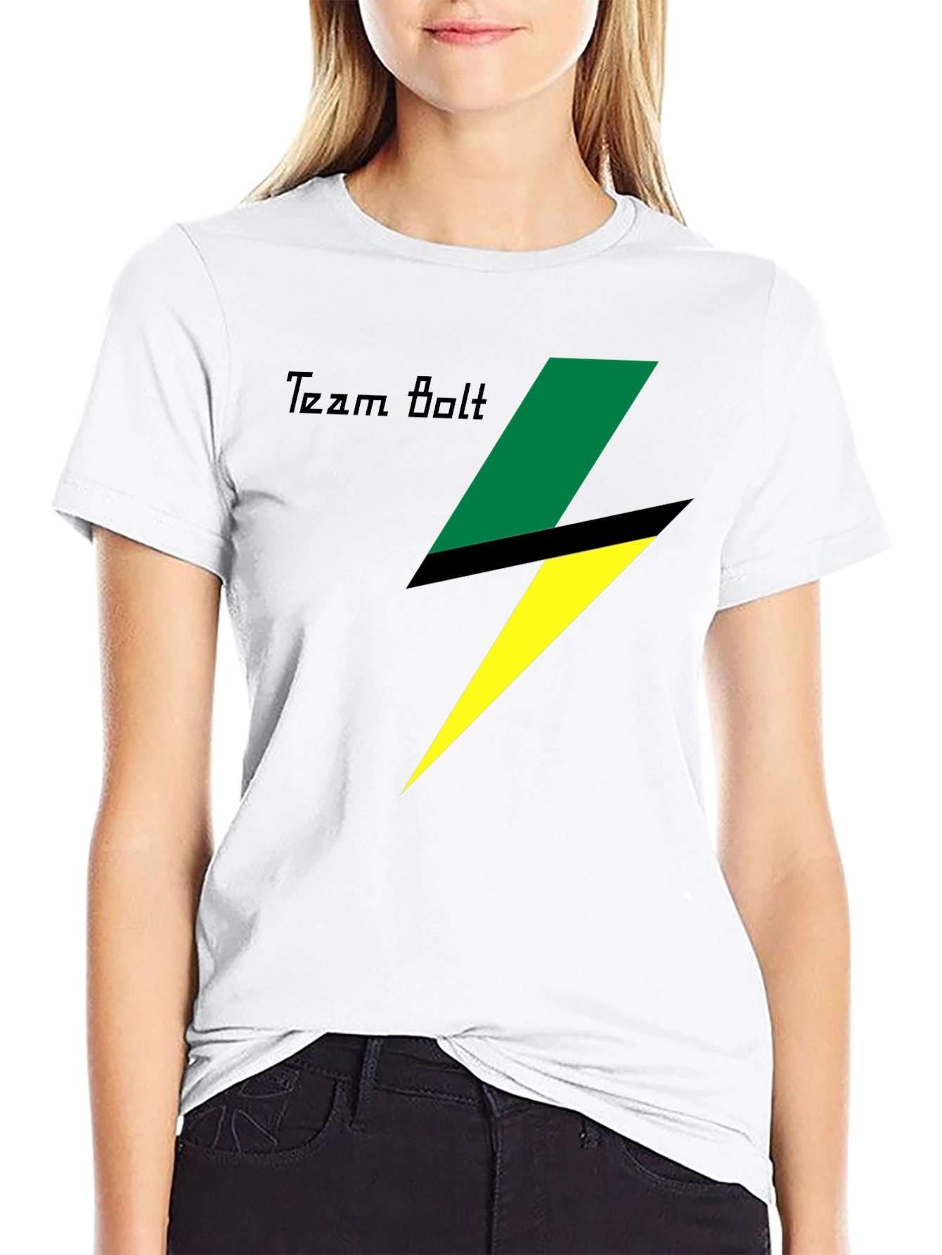 Team Bolt Graphic Tee - Black Cotton T-Shirt