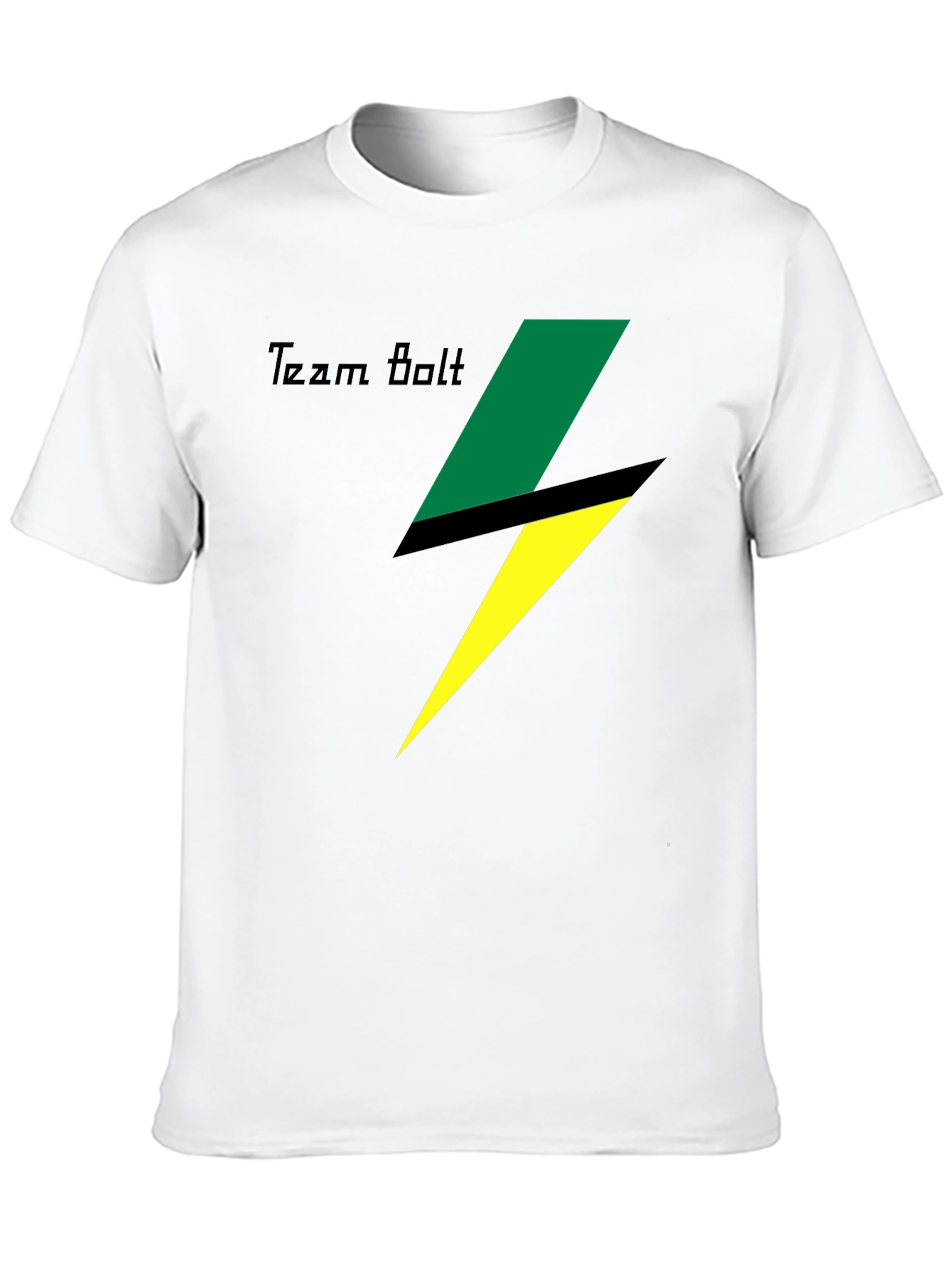 Team Bolt Graphic Tee - Black Cotton T-Shirt