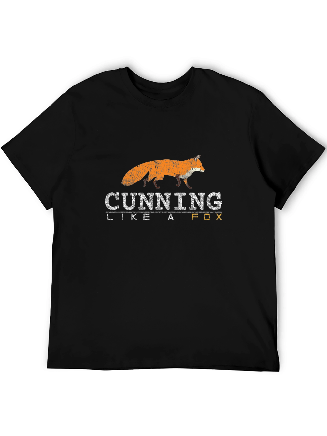 Cunning Like a Fox T-Shirt - Black Crew Neck Tee