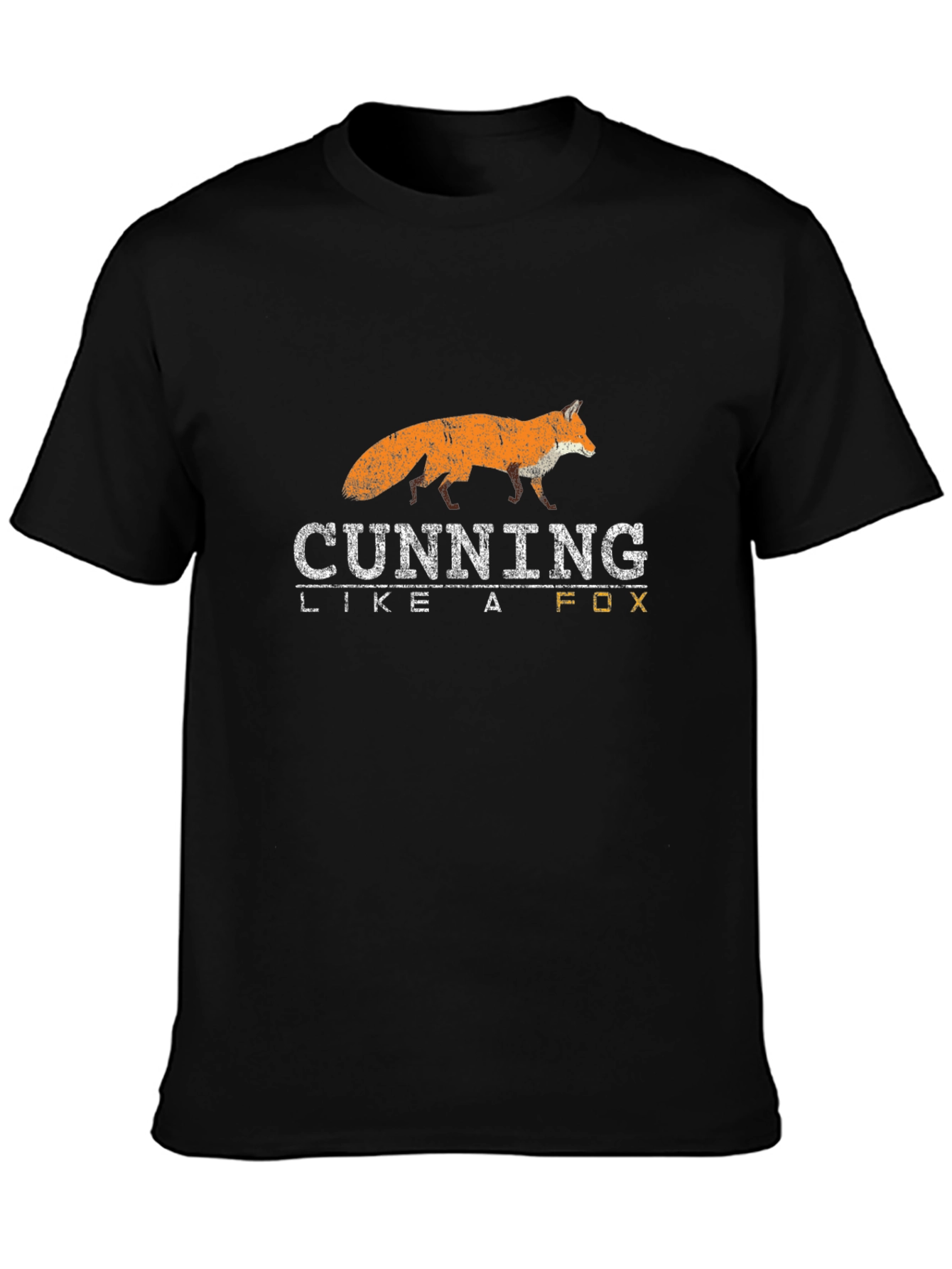 Cunning Like a Fox T-Shirt - Black Crew Neck Tee