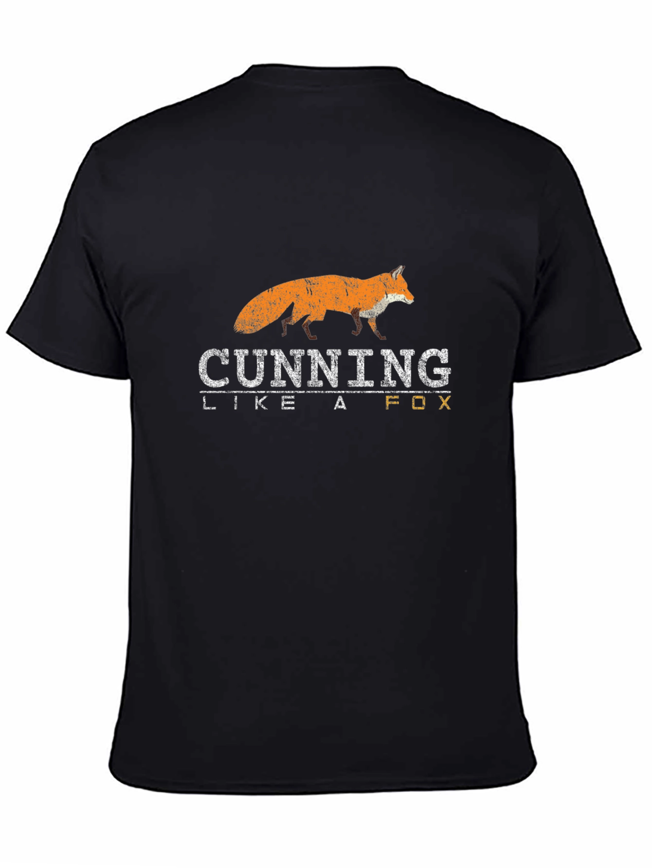 Cunning Like a Fox T-Shirt - Black Crew Neck Tee