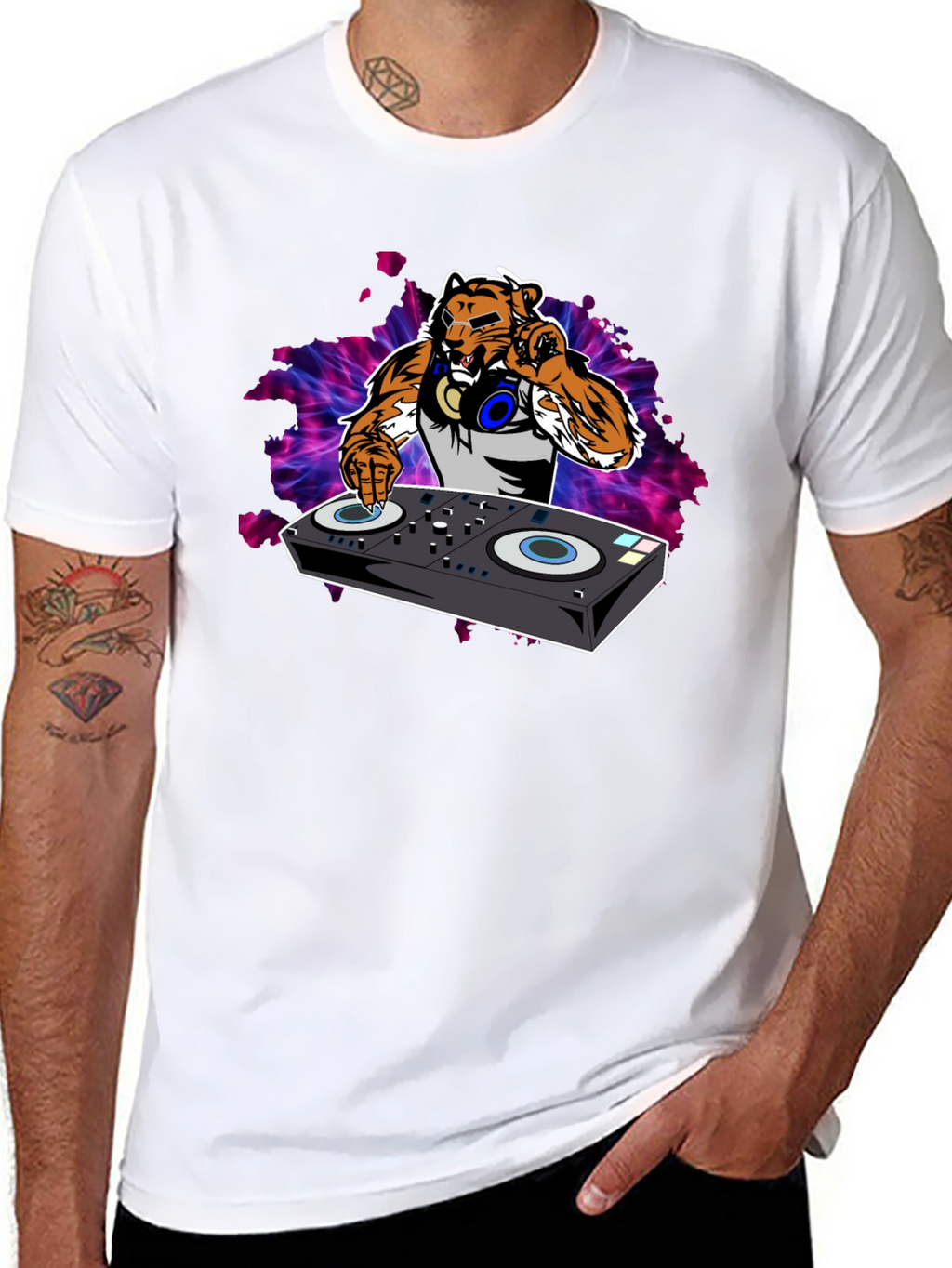 DJ Tiger Graphic Tee - Black