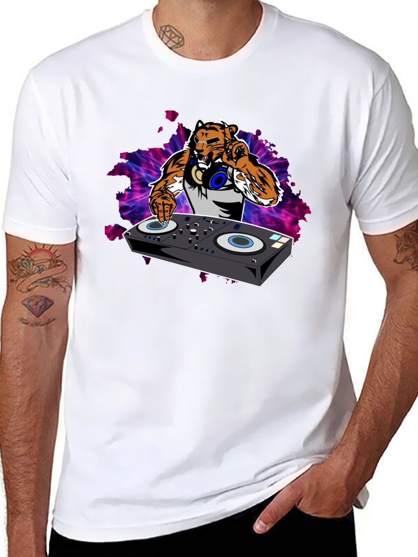 DJ Tiger Graphic Tee - Black
