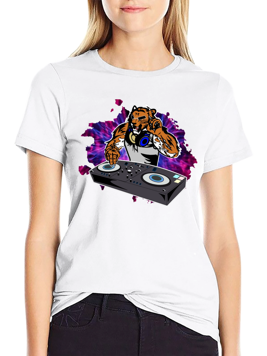 DJ Tiger Graphic Tee - Black