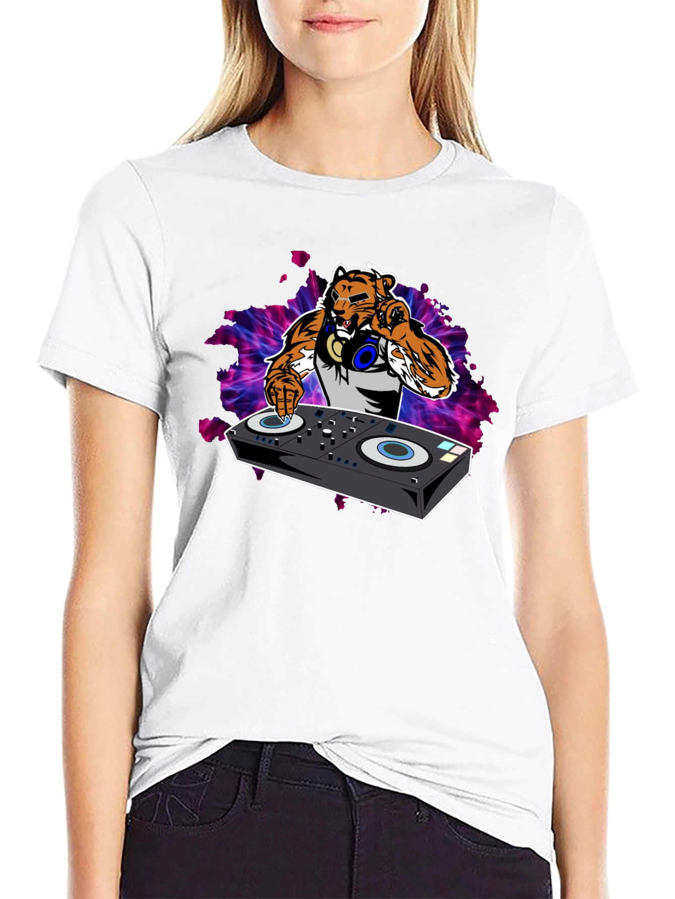 DJ Tiger Graphic Tee - Black