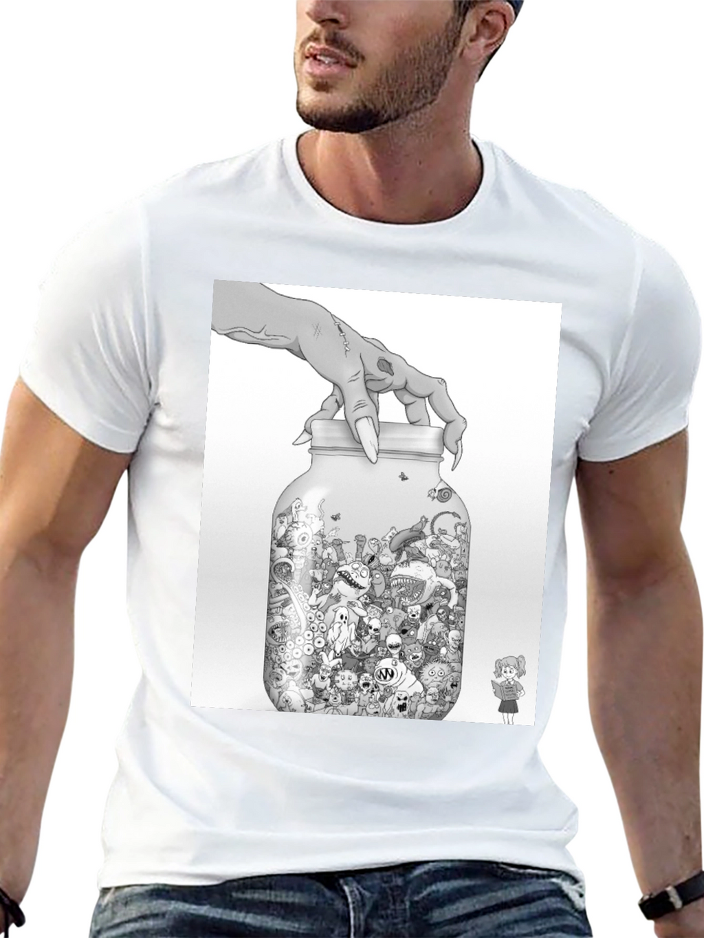 Monster Jar Graphic Tee - Black