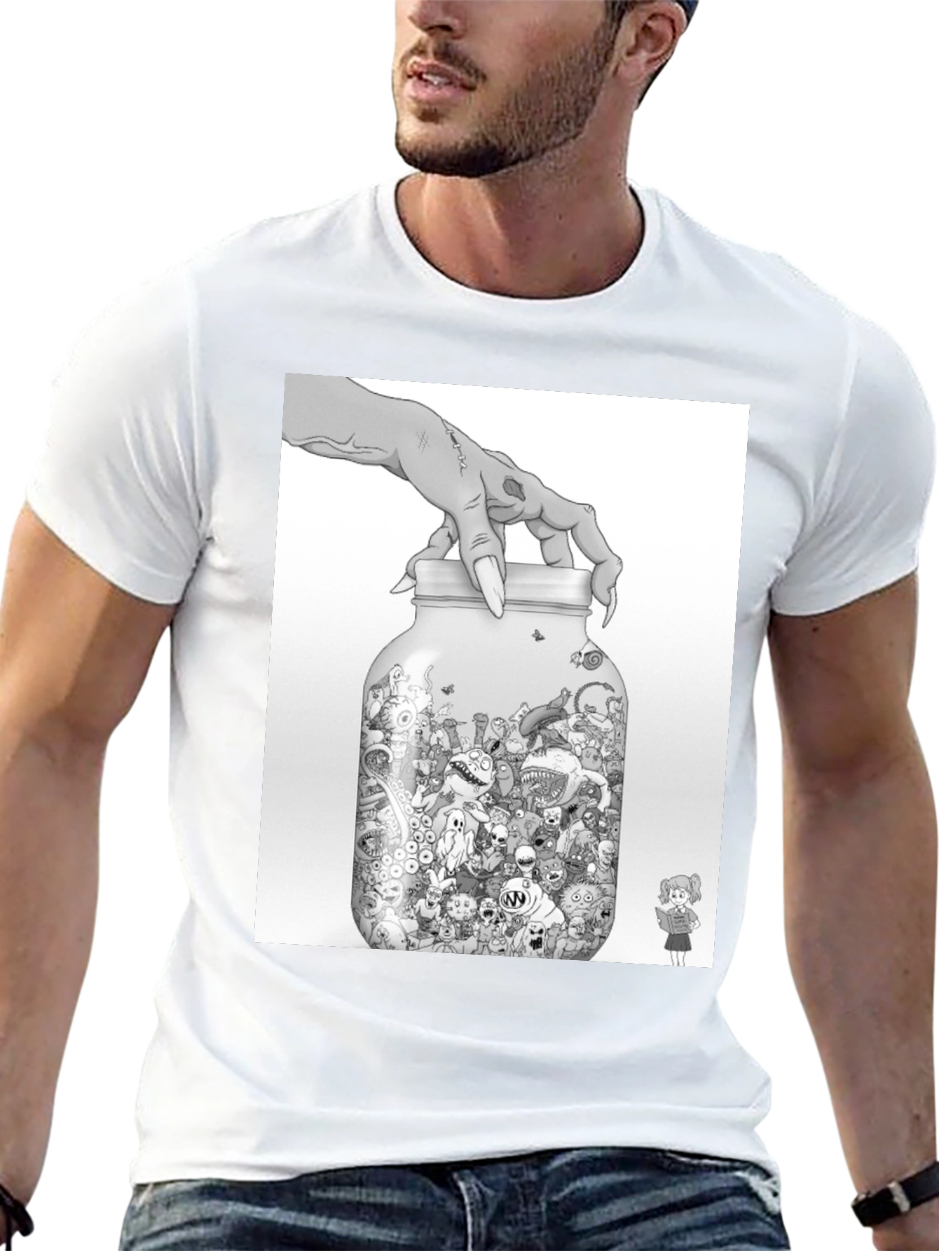 Monster Jar Graphic Tee - Black