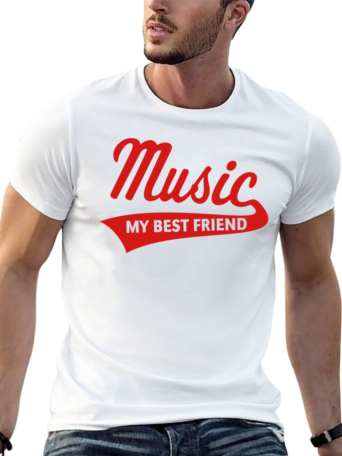 Music My Best Friend Black T-Shirt