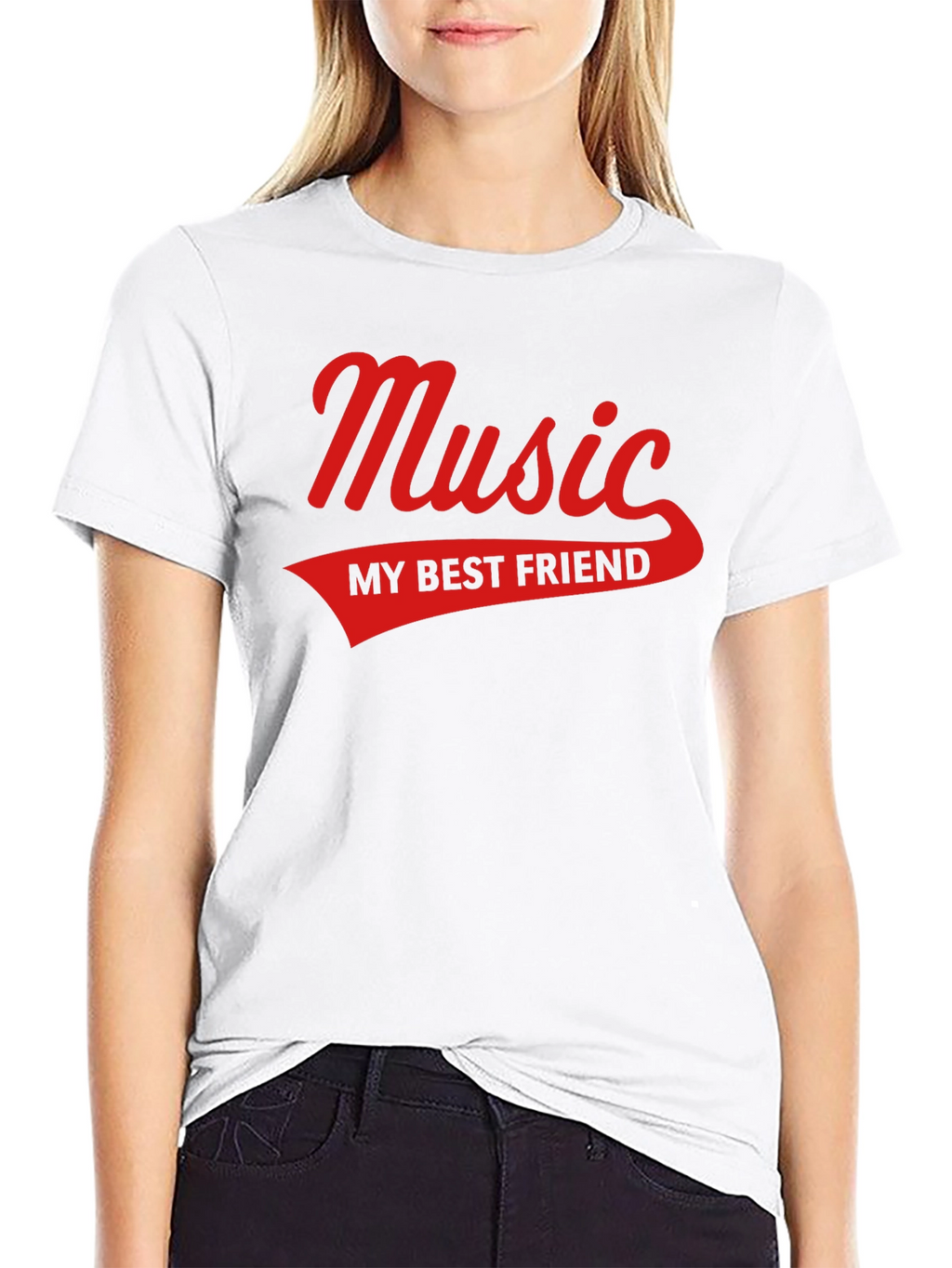 Music My Best Friend Black T-Shirt