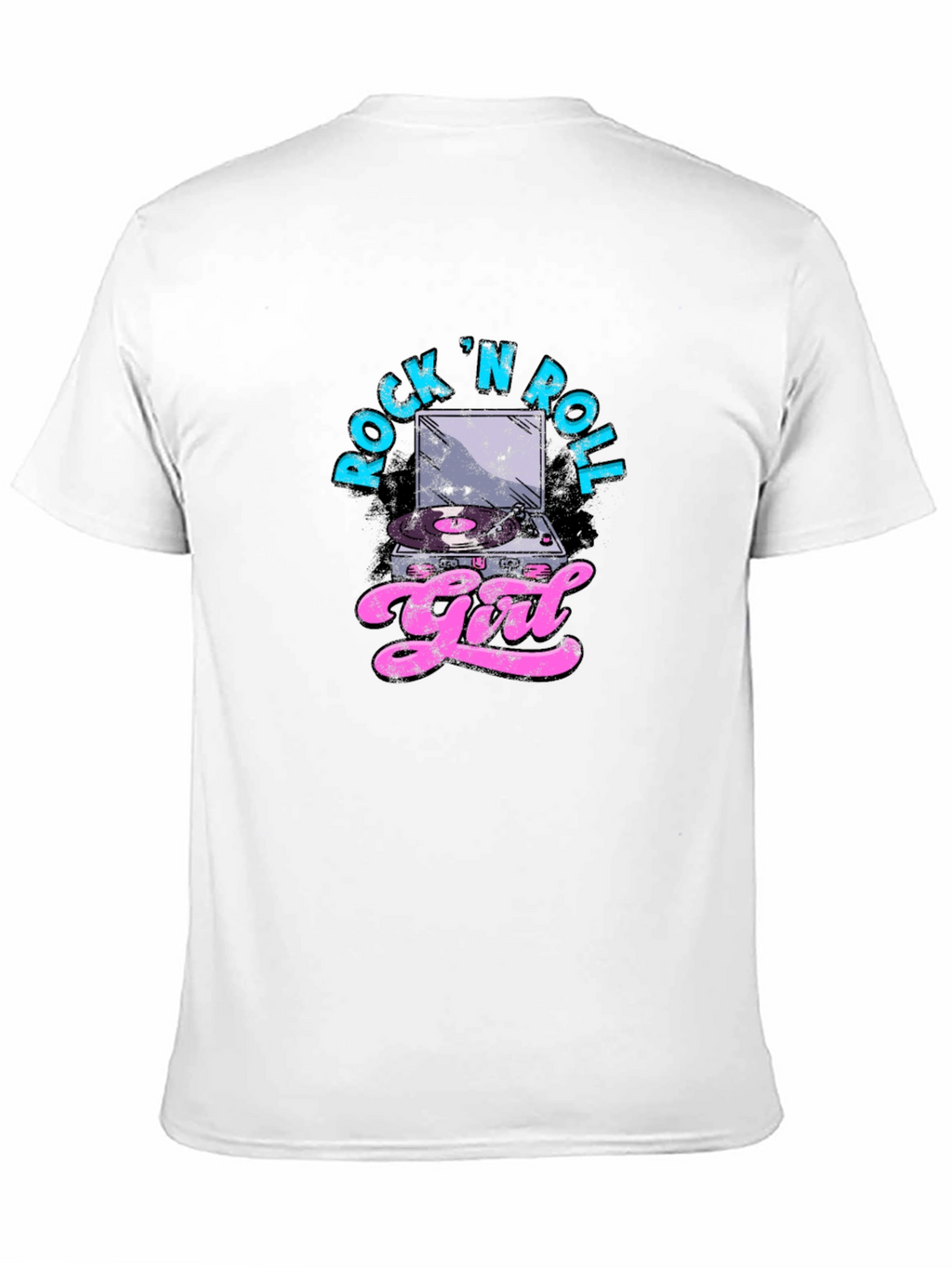 Rock N Roll Girl Graphic T-Shirt - Black