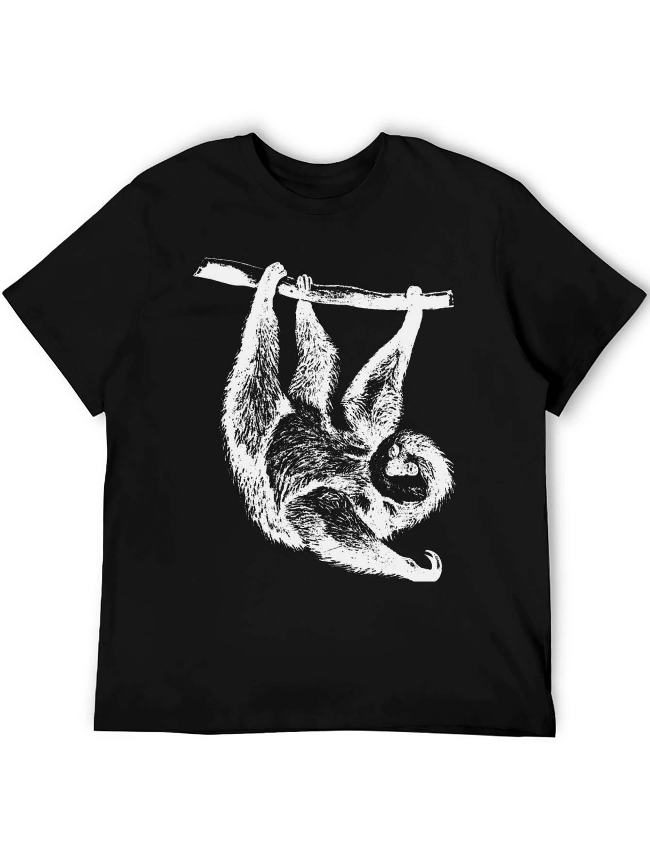 Sloth Hanging T-Shirt - Cool Animal Graphic Tee