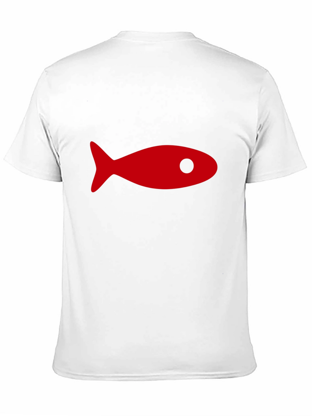 Black T-Shirt with Red Fish Graphic