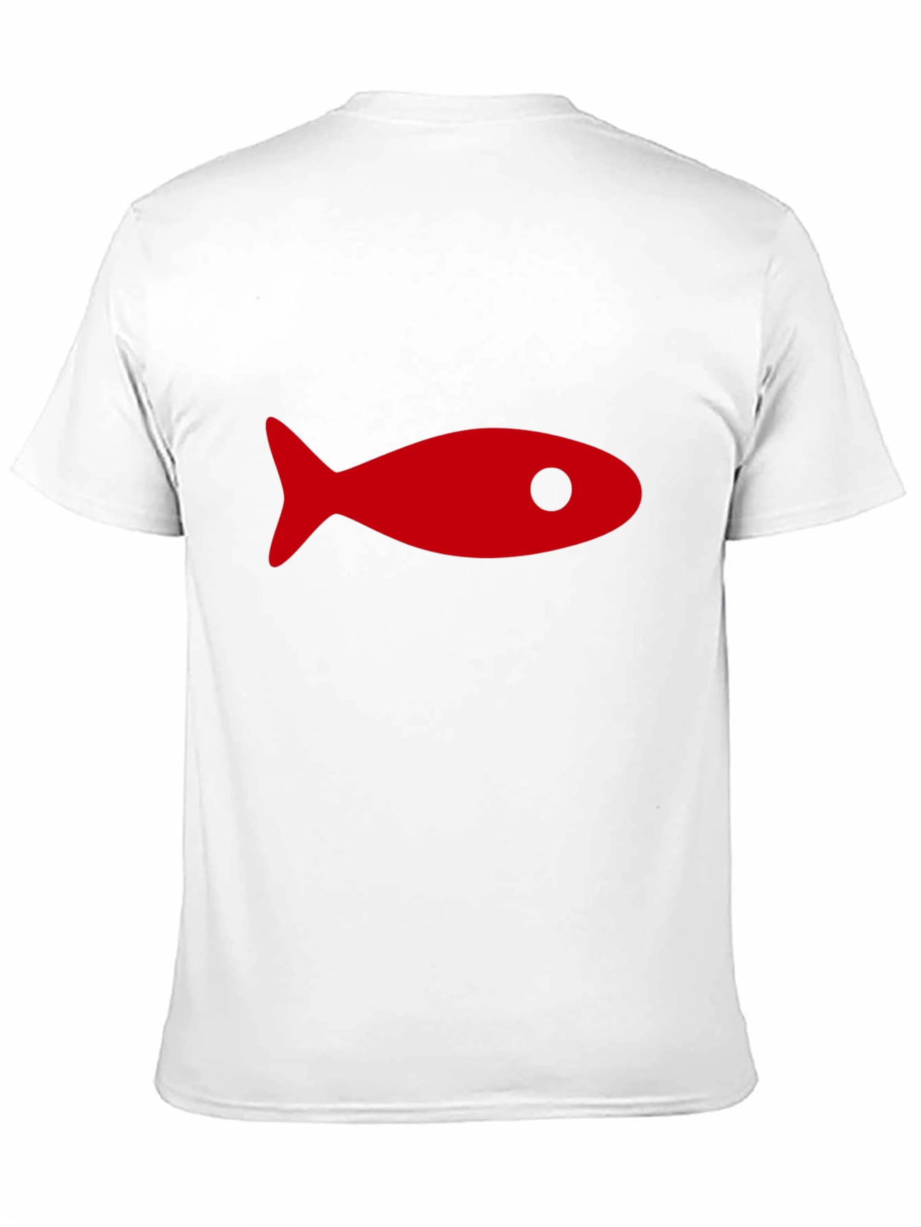 Black T-Shirt with Red Fish Graphic