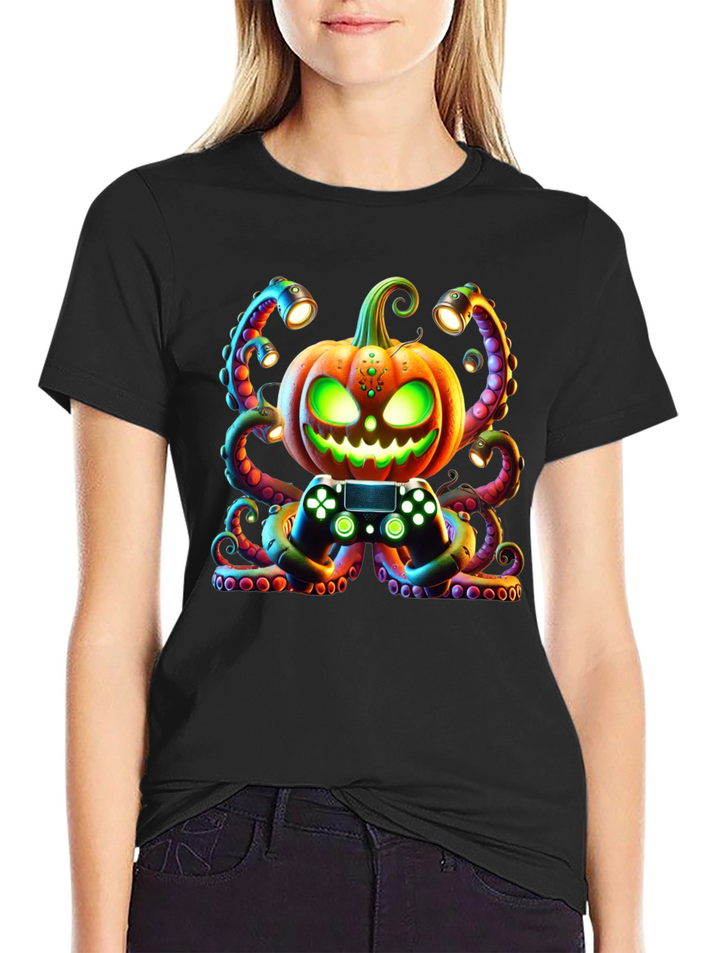 Gamer Pumpkin Graphic Tee