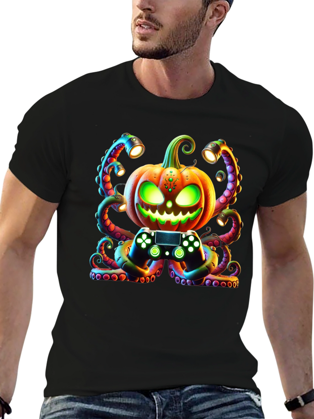 Gamer Pumpkin Graphic Tee