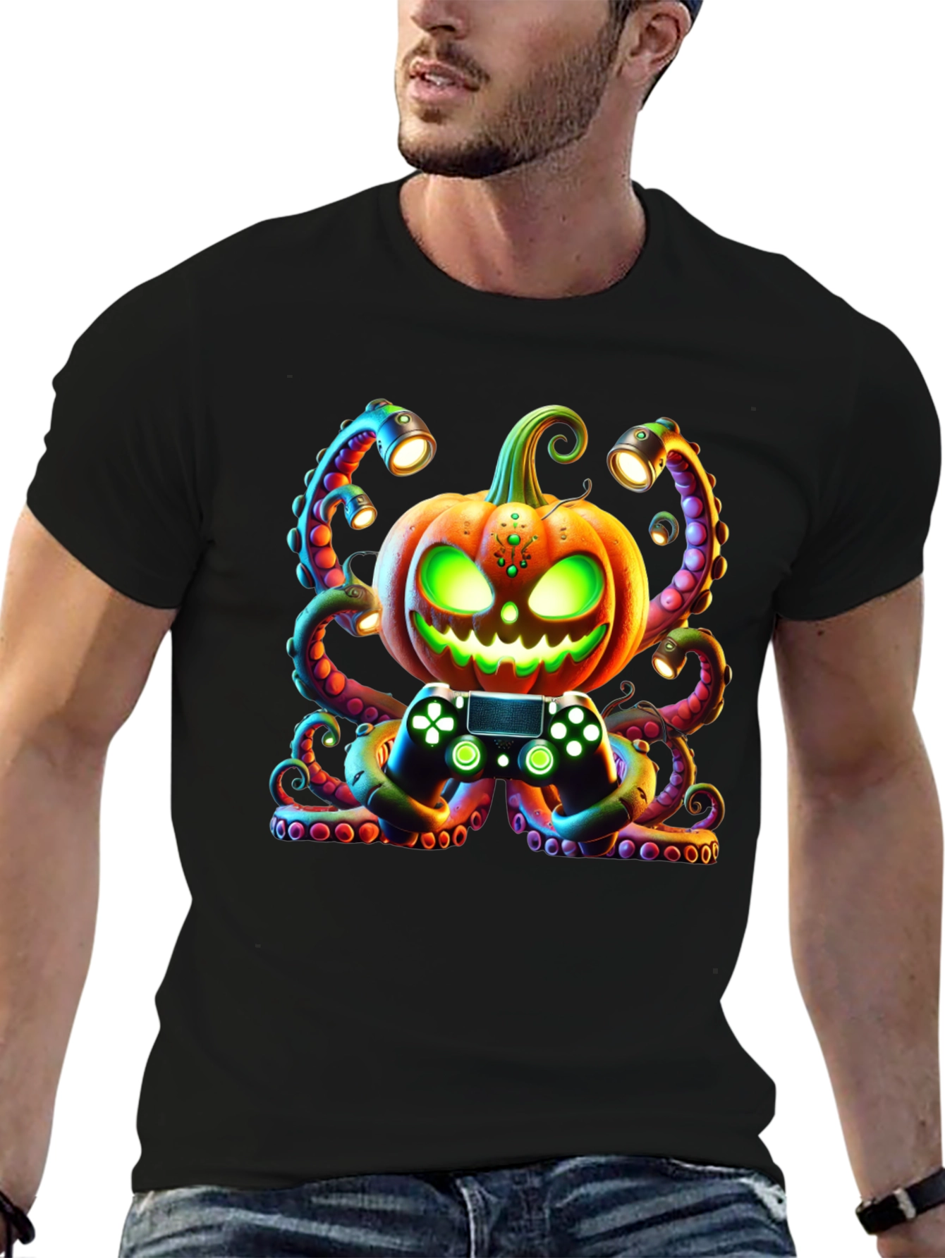 Gamer Pumpkin Graphic Tee