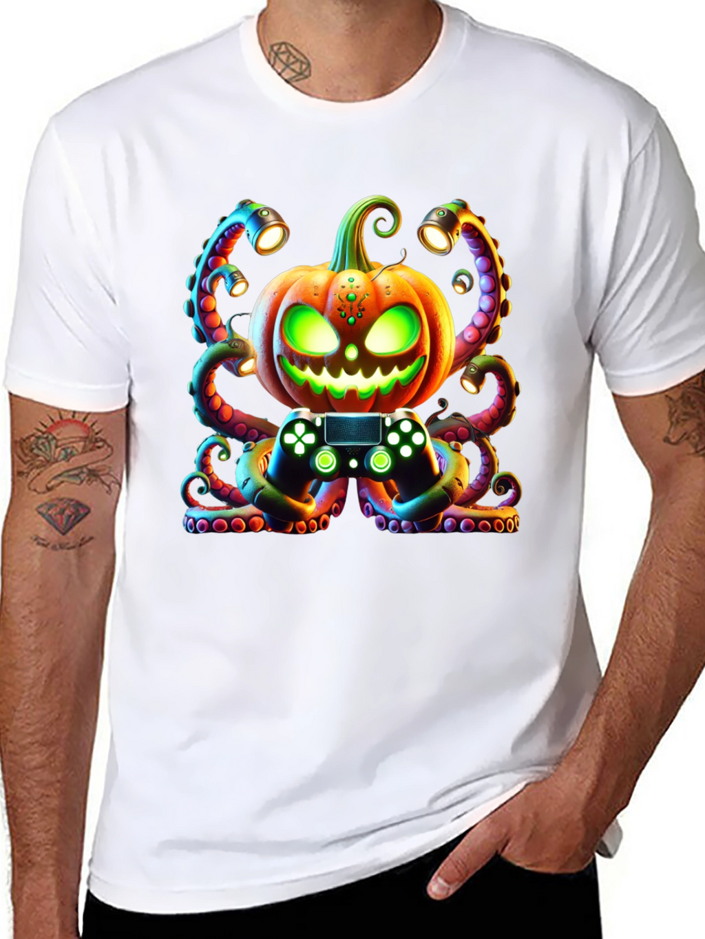 Gamer Pumpkin Graphic Tee