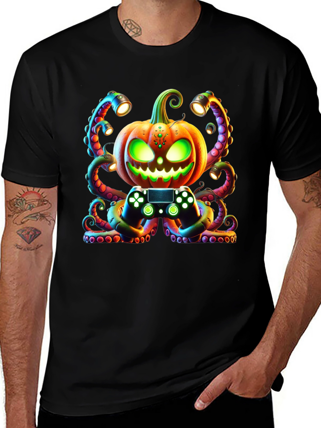 Gamer Pumpkin Graphic Tee