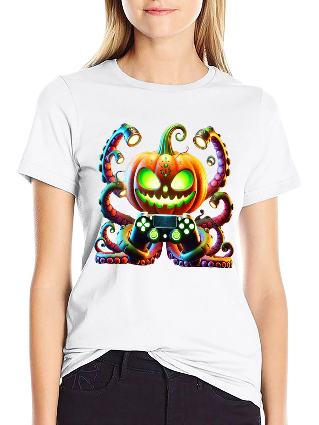 Gamer Pumpkin Graphic Tee