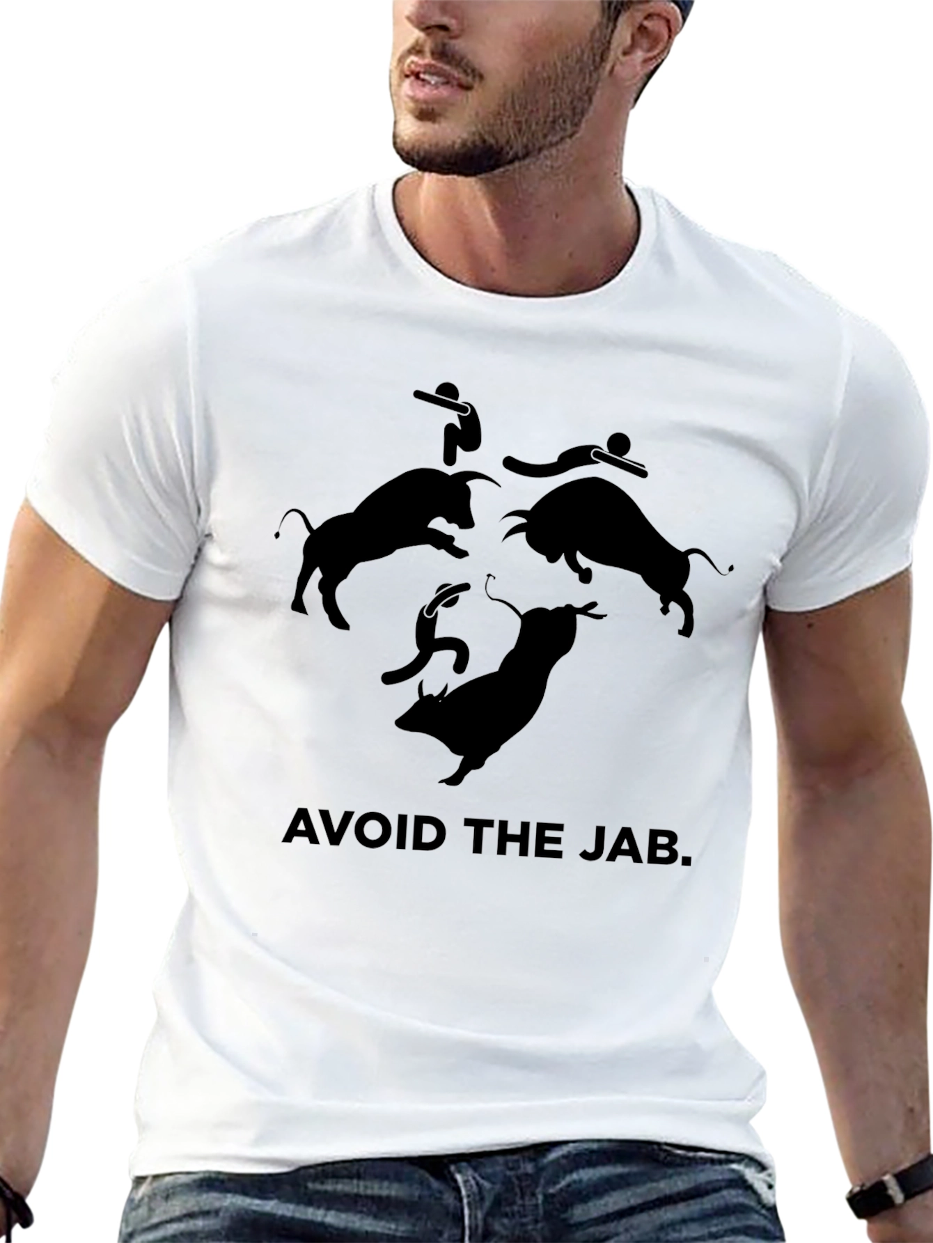 Avoid the Jab Graphic Tee - Black