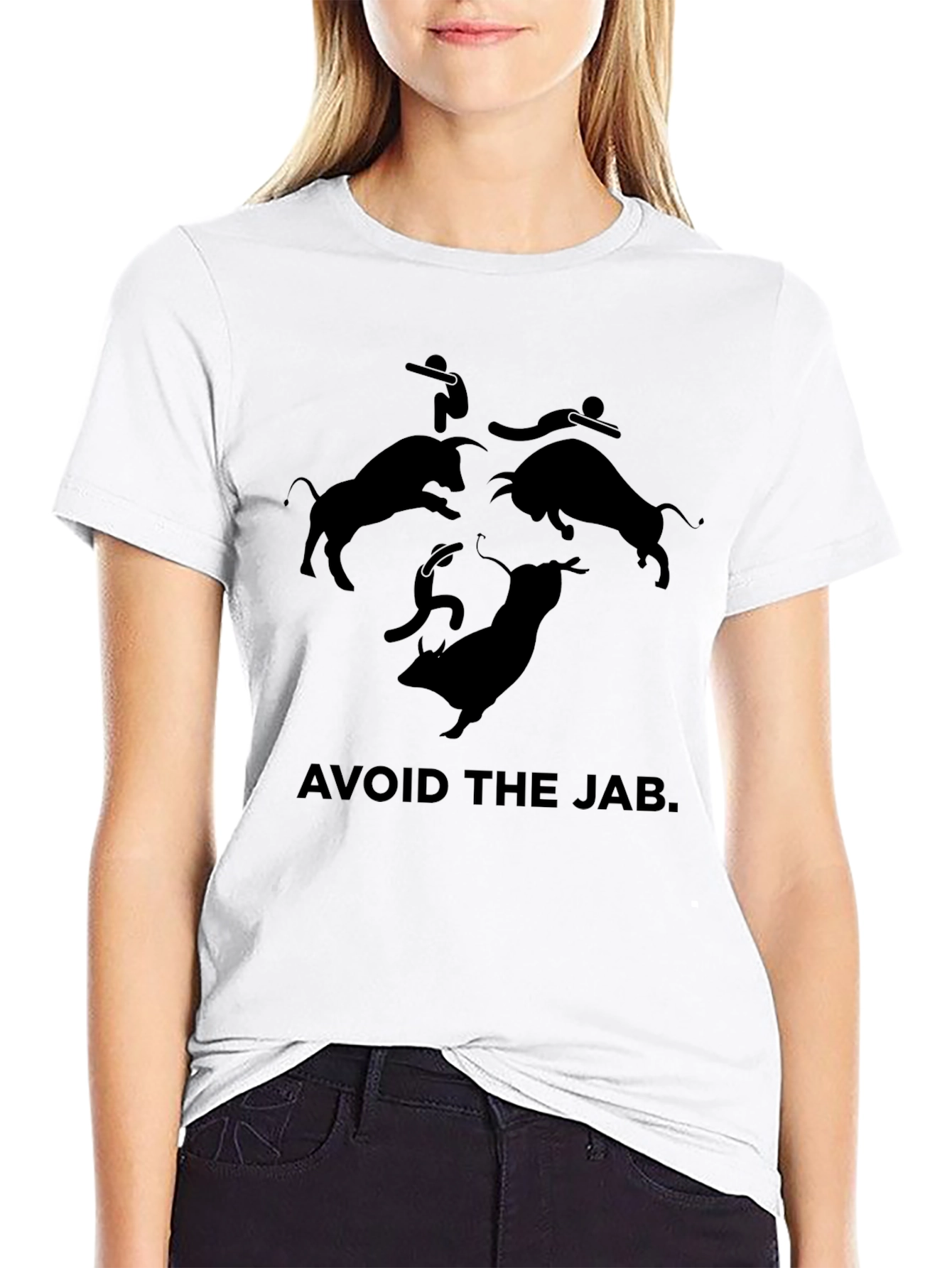Avoid the Jab Graphic Tee - Black