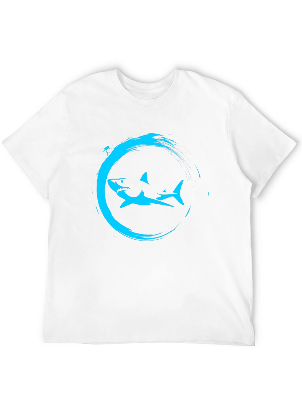 Shark Circle Graphic Tee - Mens Black T-Shirt