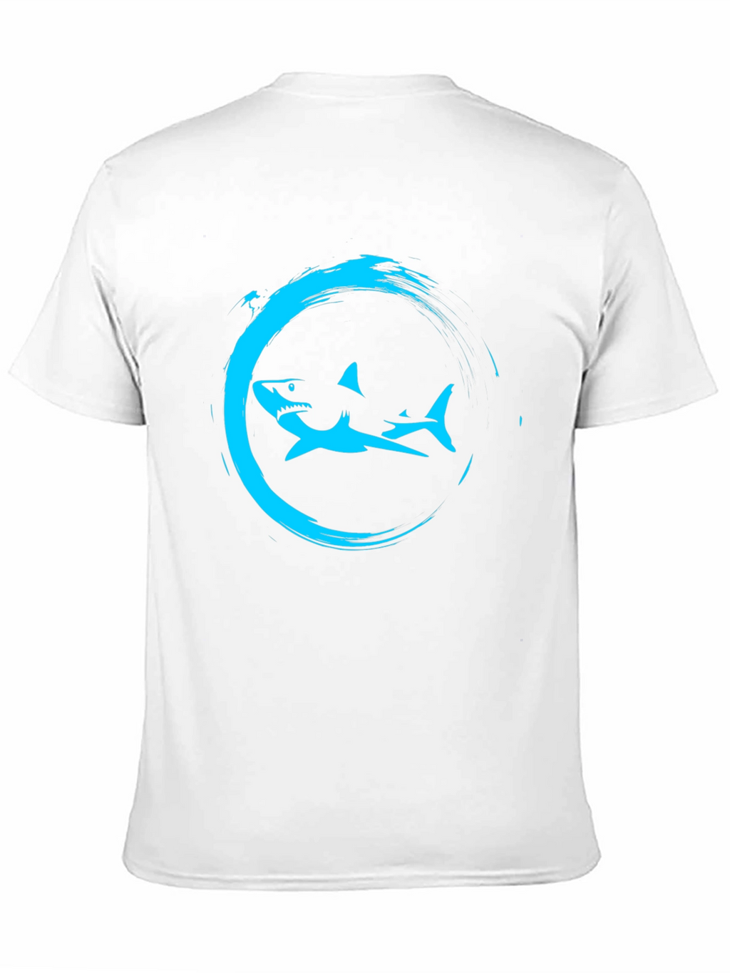 Shark Circle Graphic Tee - Mens Black T-Shirt
