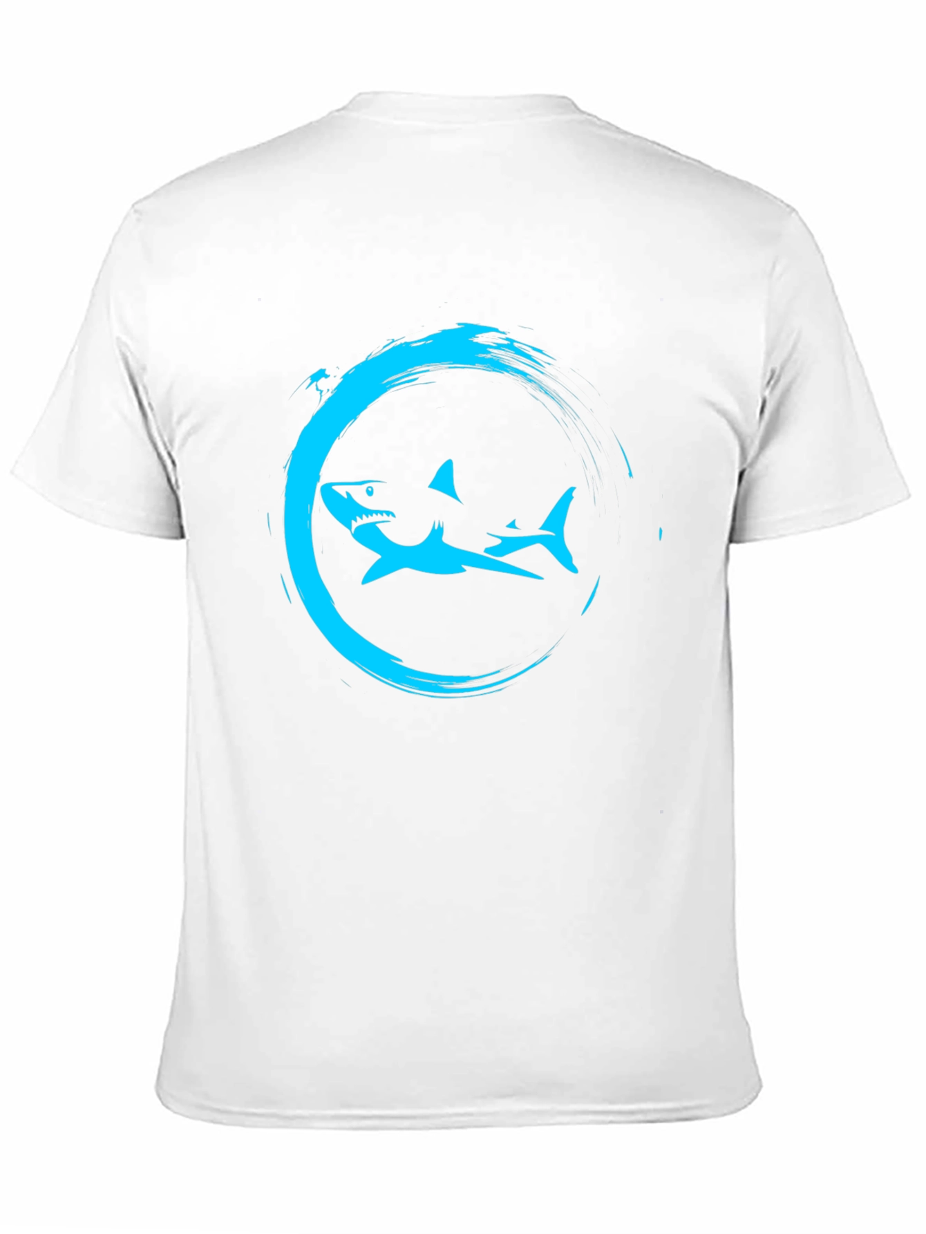 Shark Circle Graphic Tee - Mens Black T-Shirt