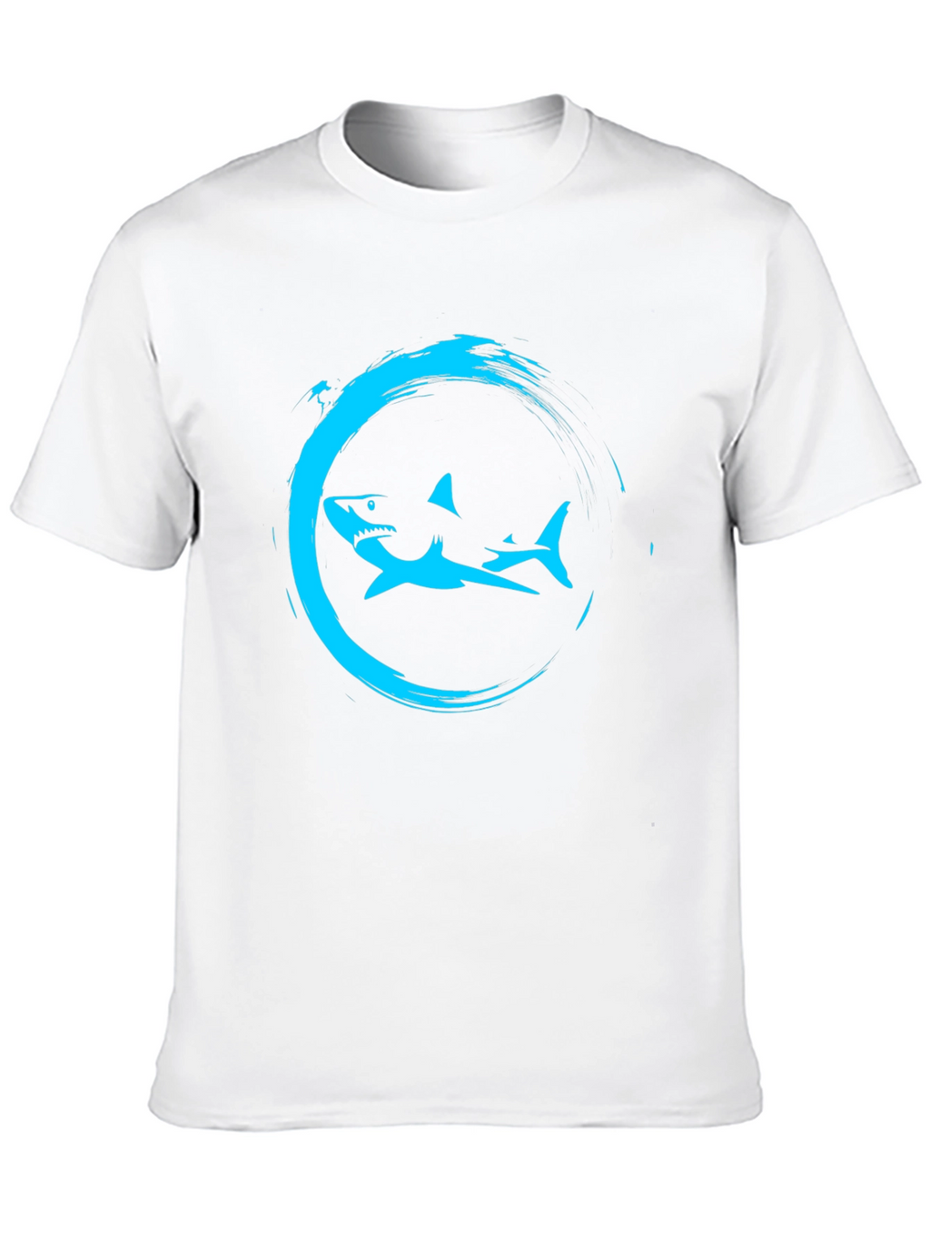 Shark Circle Graphic Tee - Mens Black T-Shirt