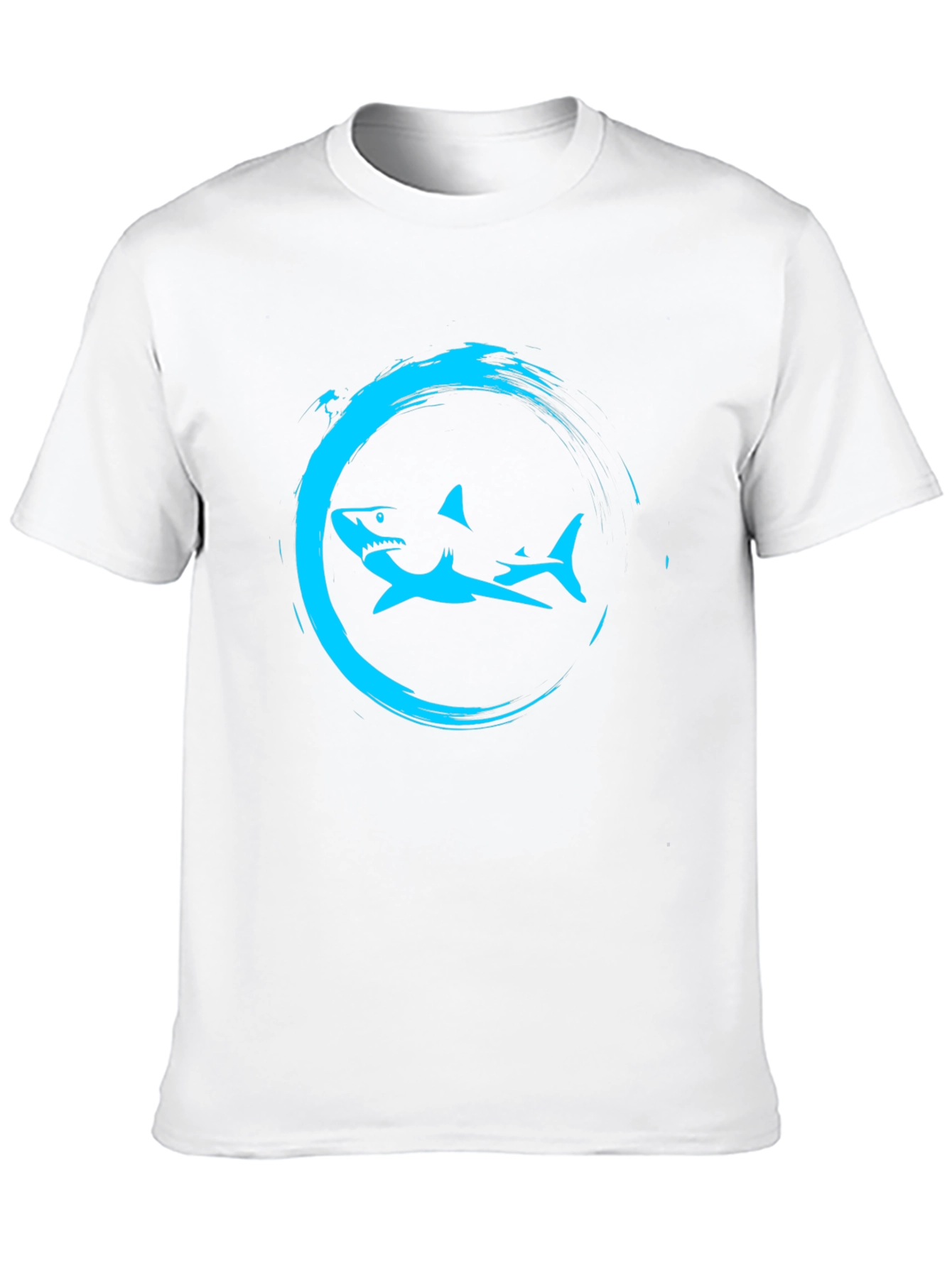 Shark Circle Graphic Tee - Mens Black T-Shirt