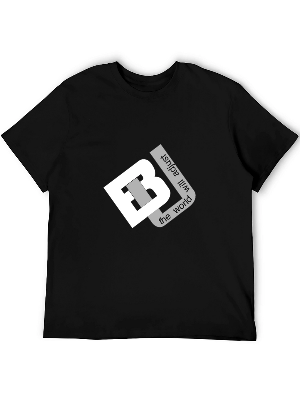 Bold Black T-Shirt: Adjust the World Graphic Tee