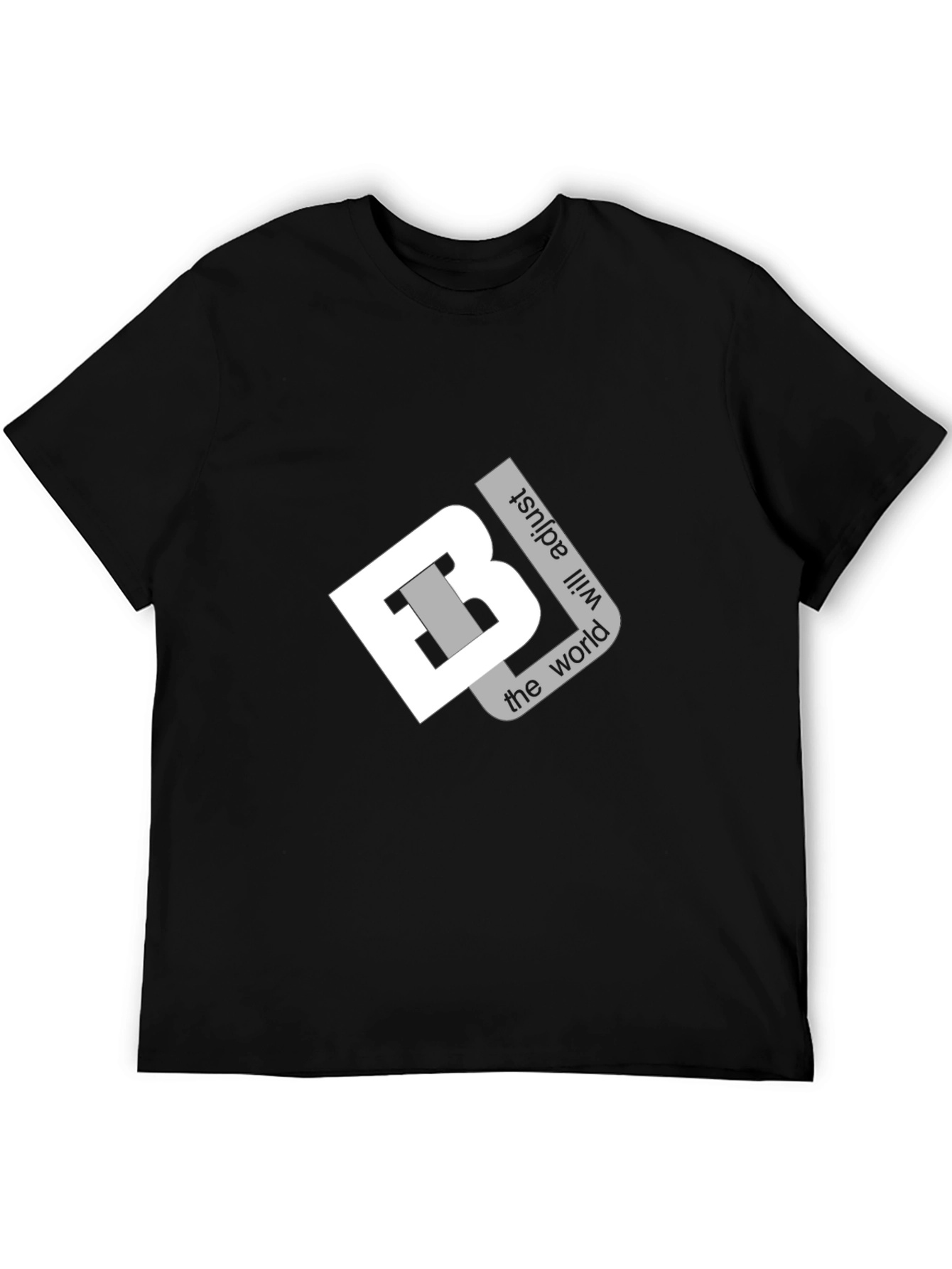 Bold Black T-Shirt: Adjust the World Graphic Tee