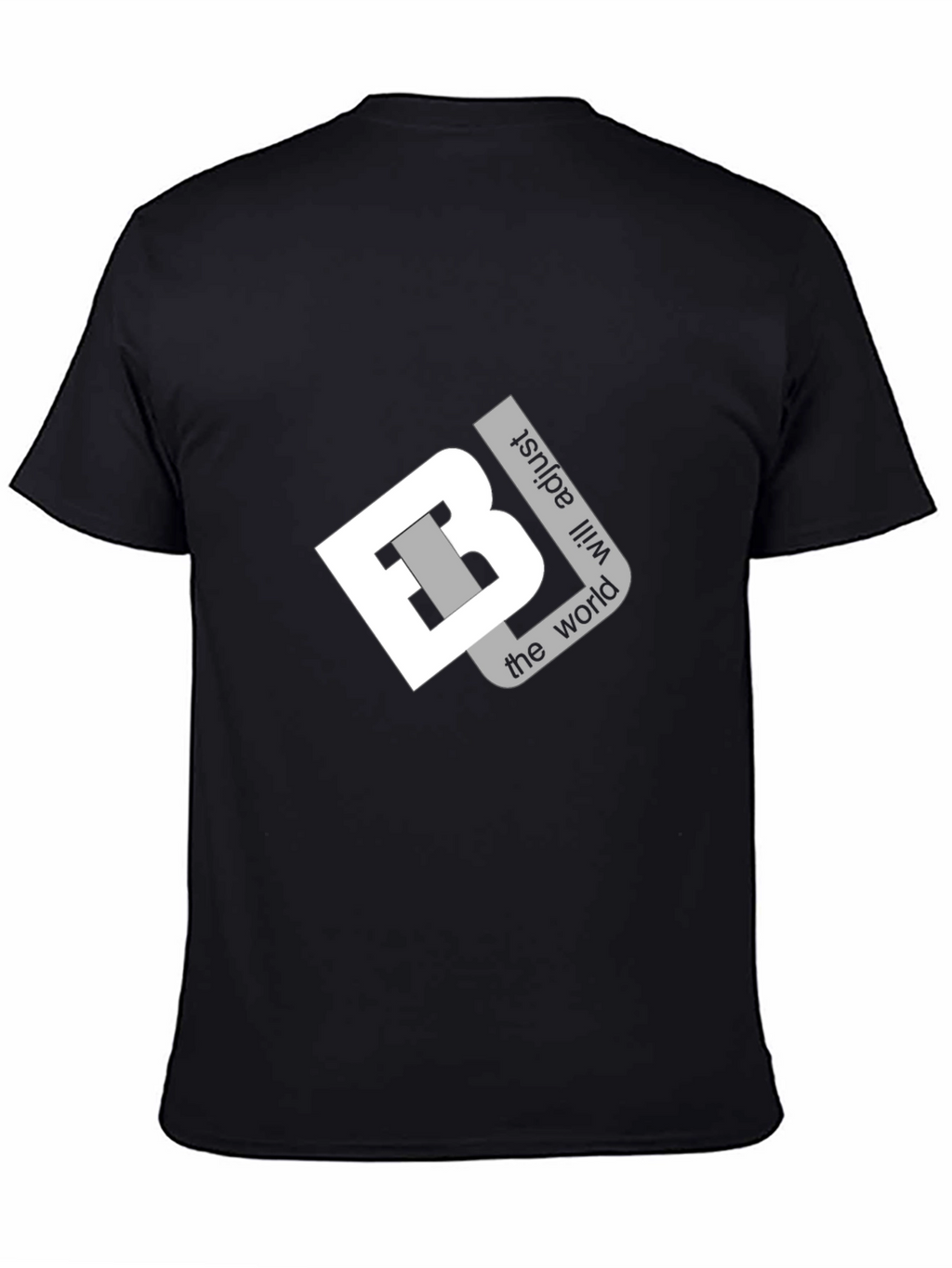 Bold Black T-Shirt: Adjust the World Graphic Tee
