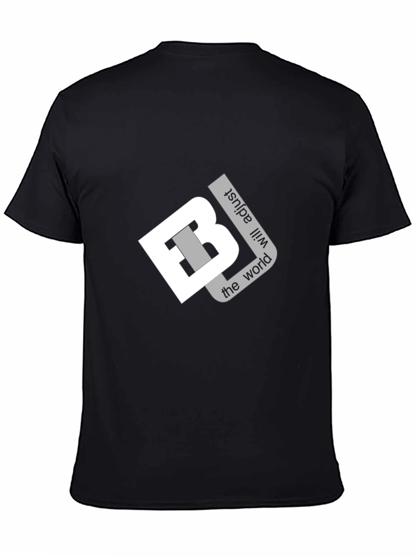 Bold Black T-Shirt: Adjust the World Graphic Tee
