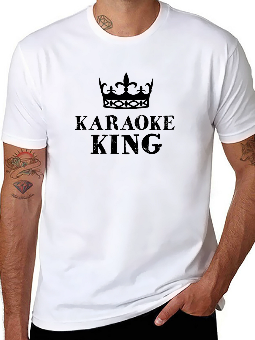 Karaoke King Black Graphic T-Shirt