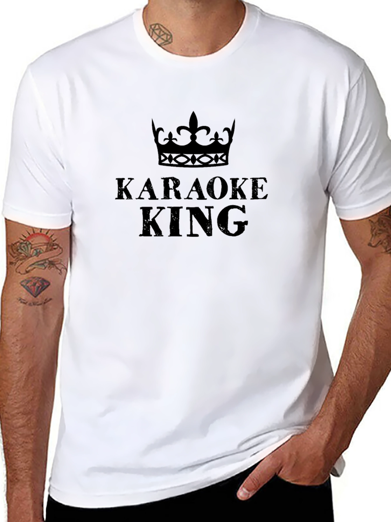 Karaoke King Black Graphic T-Shirt