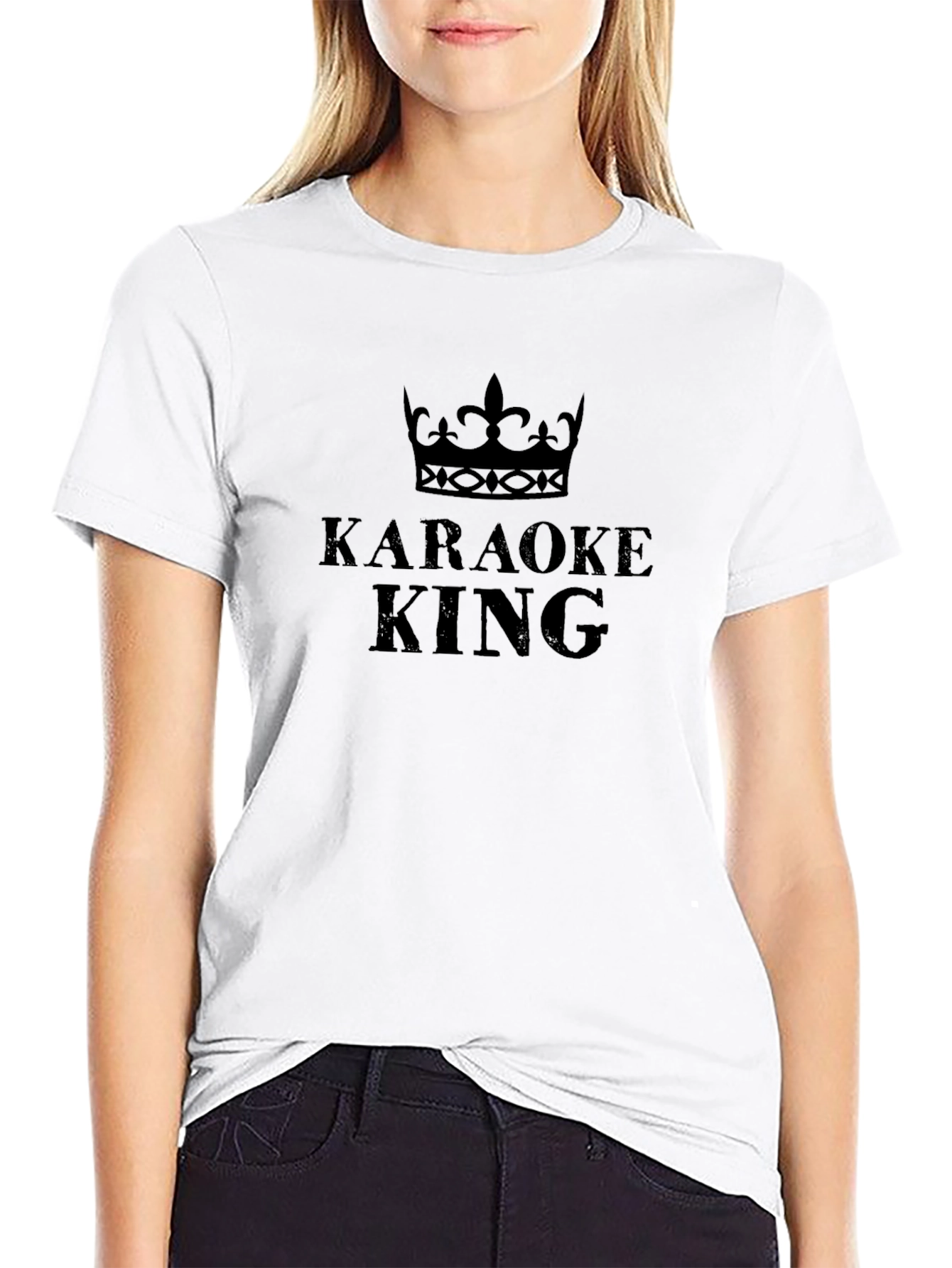 Karaoke King Black Graphic T-Shirt