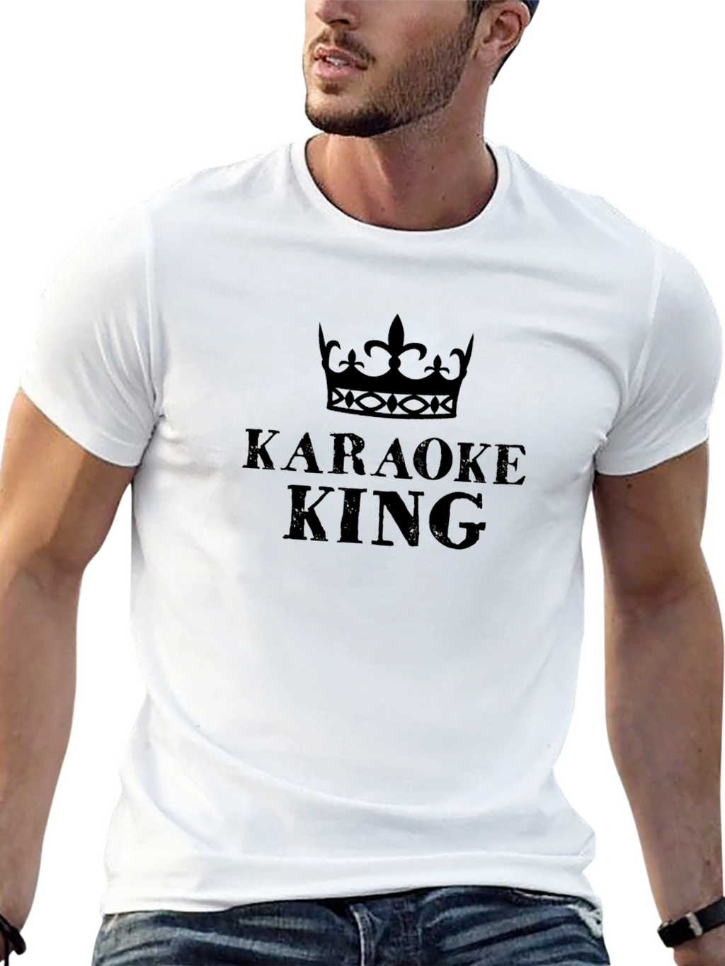 Karaoke King Black Graphic T-Shirt