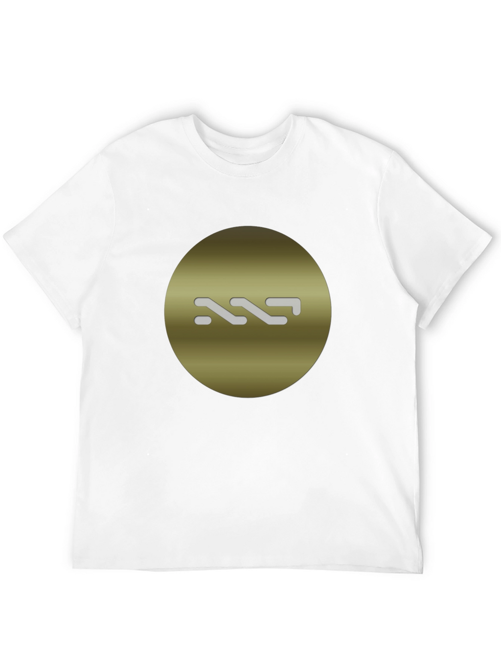 Stylish Black Tee with Gold Circle Graphic