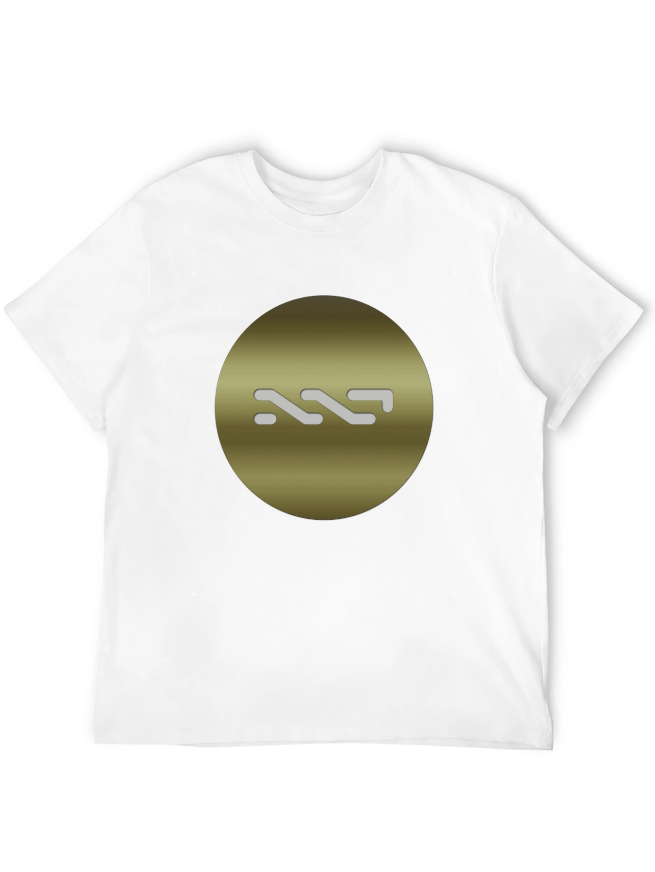 Stylish Black Tee with Gold Circle Graphic