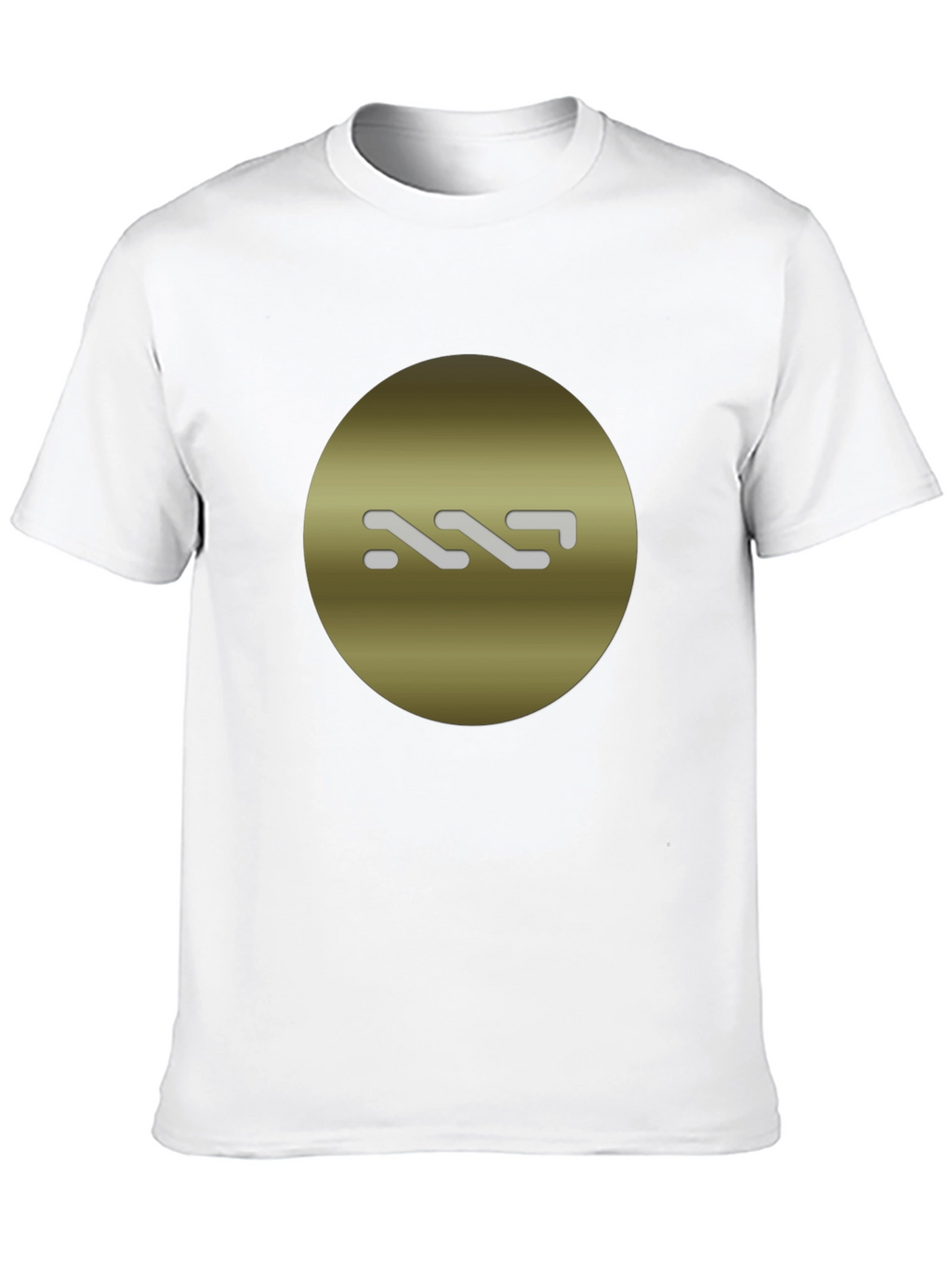 Stylish Black Tee with Gold Circle Graphic